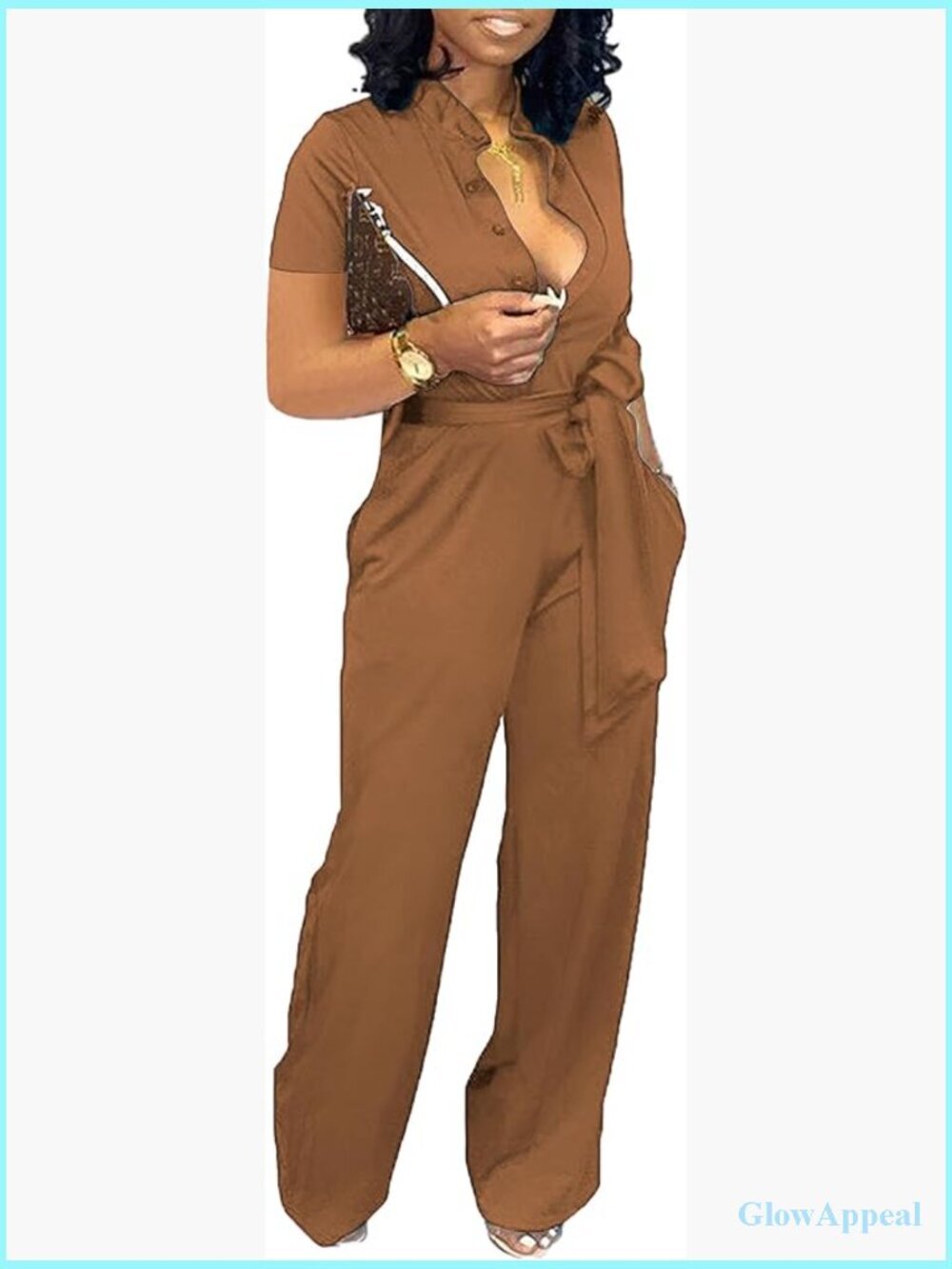 Formal Elegant Long Straight Pants Jumpsuit for Women Dressy Party Club